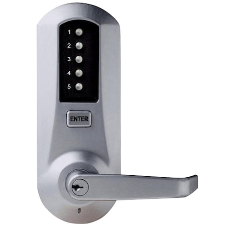Dormakaba Mortise Combination Lever Lock, No Deadbolt, KIL, Schlage C Keyway, Satin Chrome 5066XSWL-26D-41